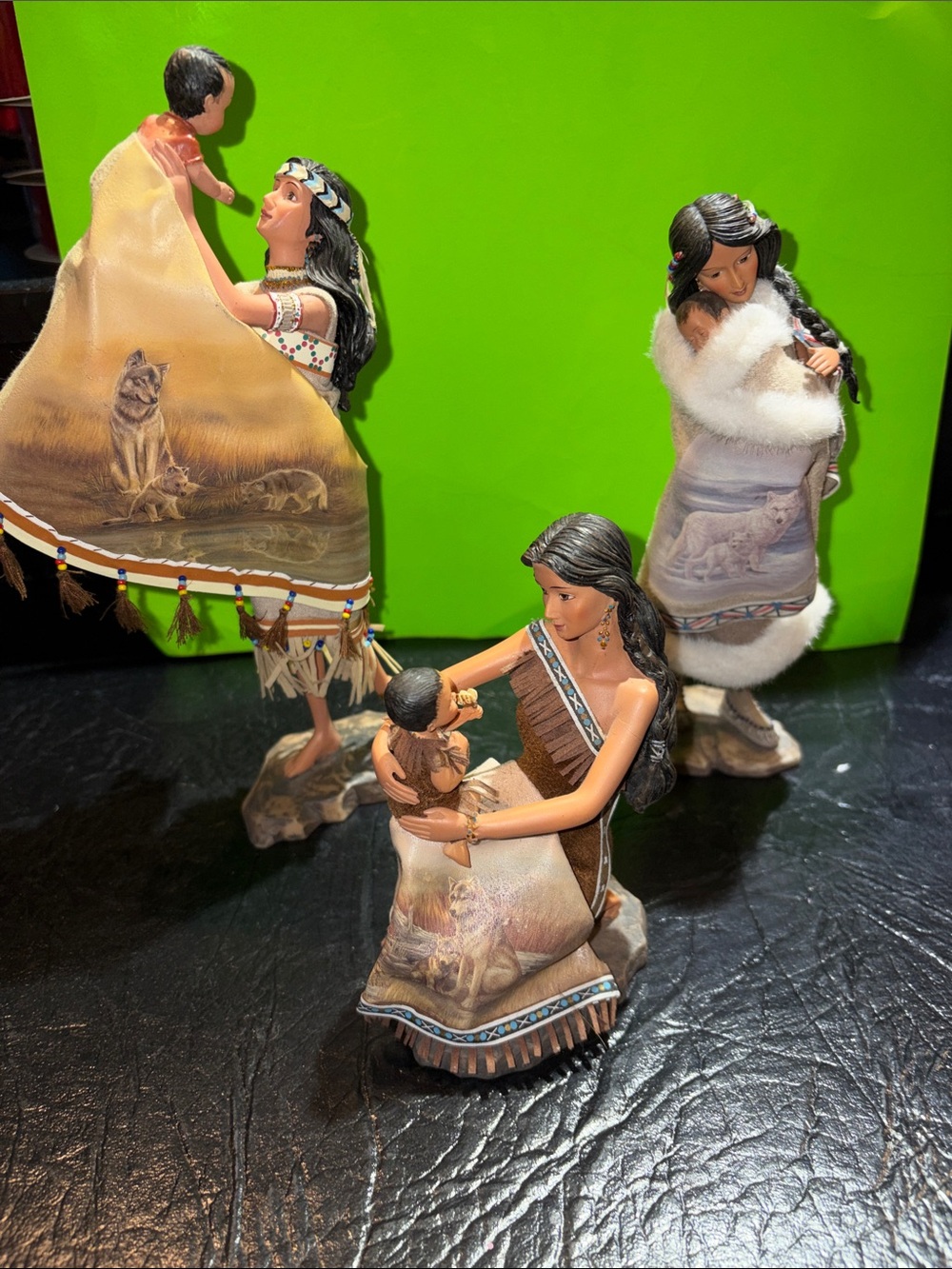 Handcrafted Brown Native-Inspired Figurine & Dreamcatcher Set